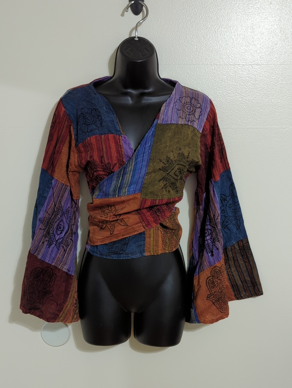 NWT Karma Nepal Craft Wrap Top